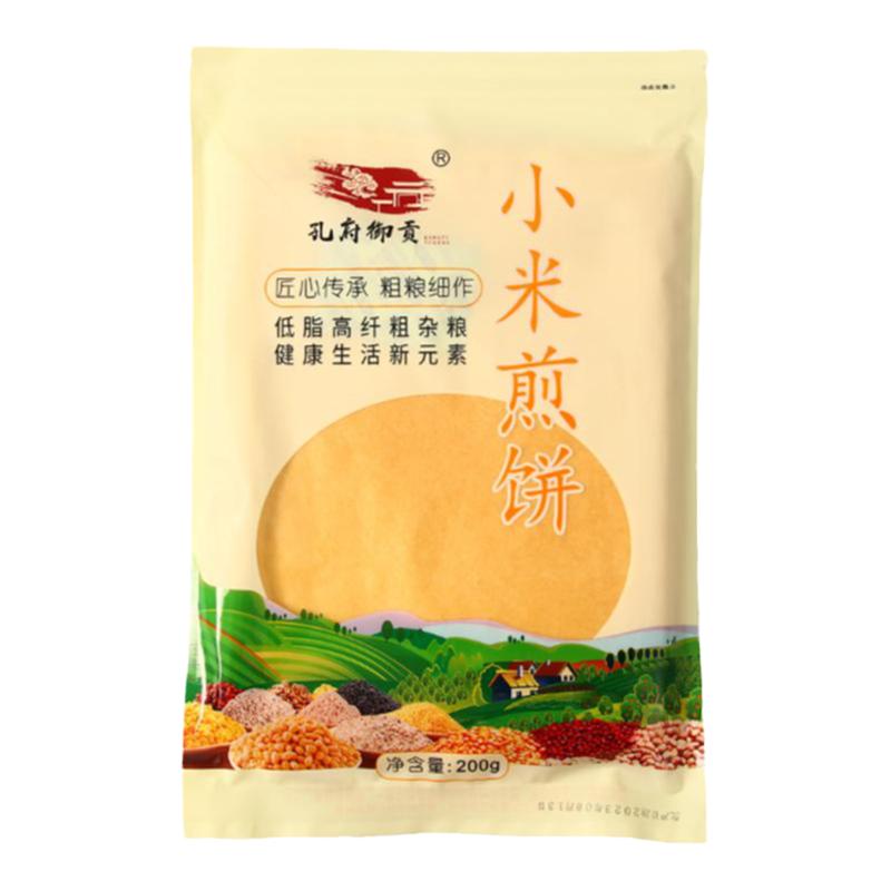 正宗山东煎饼孔府御贡食品杂粮黑米小米红枣荞麦即食低脂学生常温