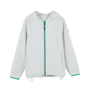 云上生活【云禾】华夫格肌理户外正肩连帽拉链外套2026春季上衣女