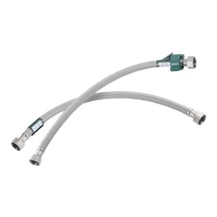 过江龙铜芯防腐烂编织软管PET丝马桶热水器双头进水管4分抗压防爆