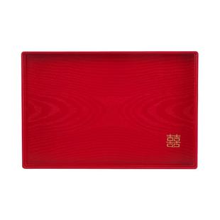 结婚敬茶杯托盘木质茶盘婚礼喜糖盘子早生贵子干果盘婚庆用品大全