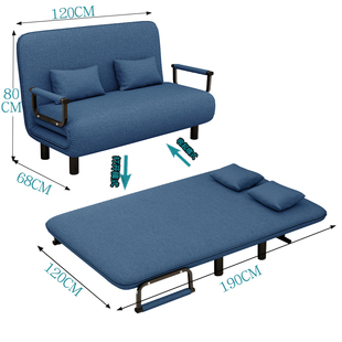 小户型沙发床两用折叠单人多功能双人简易布艺2022新款 办公室沙发