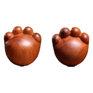 天然崖柏木雕可爱猫爪实木雕刻创意治愈系小摆件手把件手办小挂件