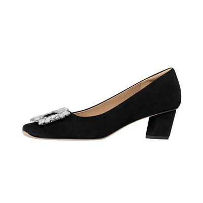 吴大叔经典2025秋冬单鞋舒适大码不累脚平底鞋子通勤百搭方头女鞋