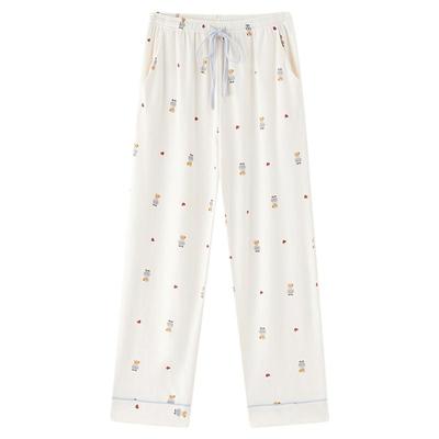 BE纯棉泰迪熊联名睡裤长裤女秋季