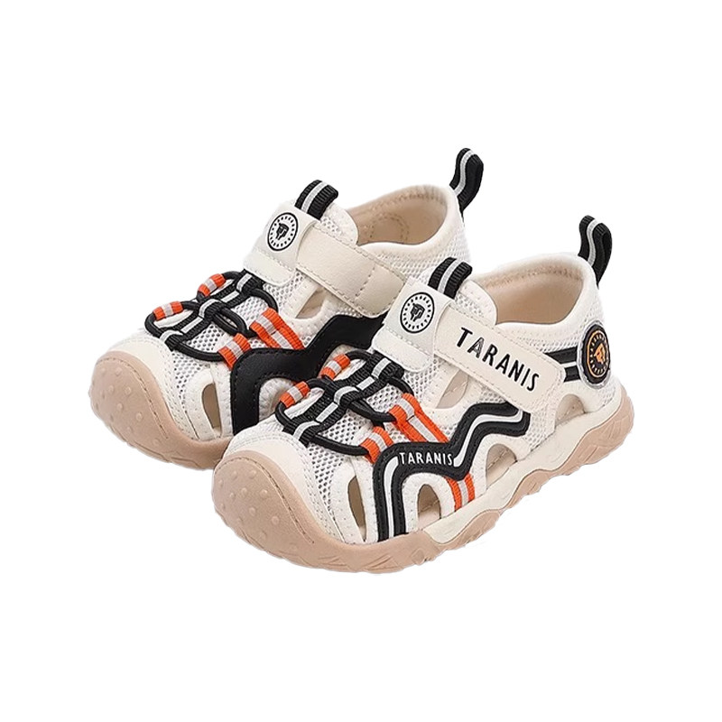 泰兰尼斯夏季新款宝宝凉鞋男童镂空透气学步鞋女童包头防踢沙滩鞋