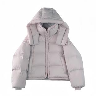 韩系高级感短款连帽羽绒棉袄女冬2025年巨好看超火小个子洋气棉服