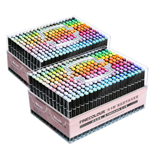 马克笔法卡勒彩笔画笔三代软头彩色笔专业美术专用画画笔颜色油性双头法卡勒马克笔一代二代五代全套酒精