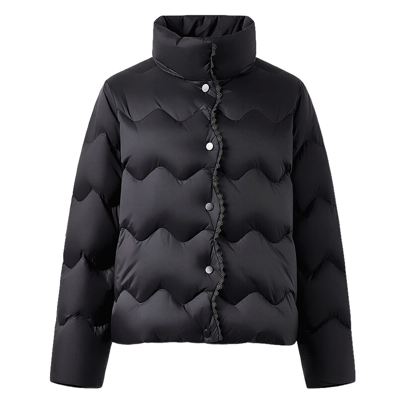 秋水伊人休闲立领轻薄羽绒服