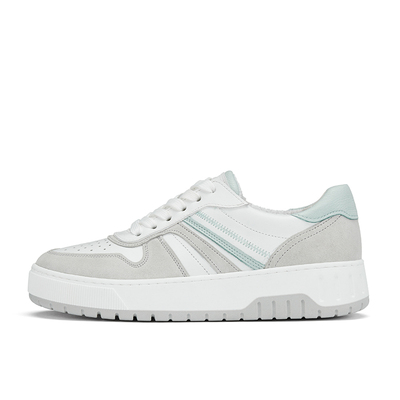 嘉步齿牙底材休闲小白鞋