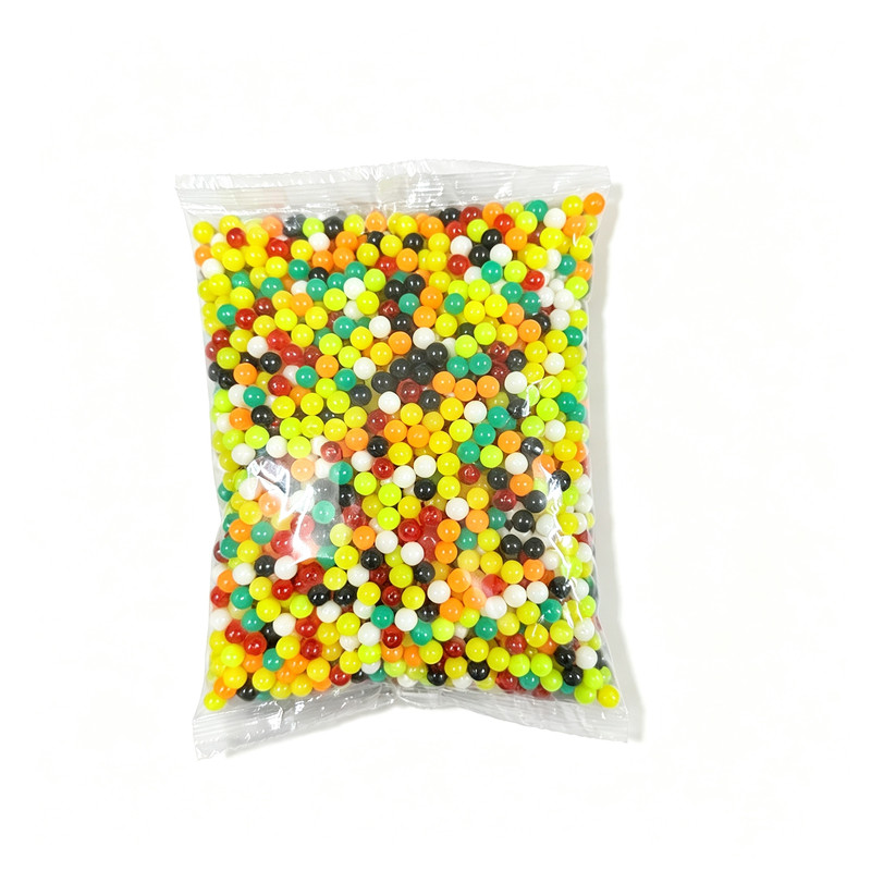 实心塑料弹儿童玩具6mm超硬弹珠子弹塑软胶弹黄色无孔塑料6毫米珠