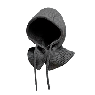 韩国巴拉克拉法帽男冬季保暖护耳帽子围脖一体情侣针织套头毛线帽