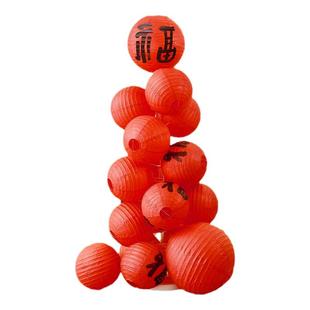 新年元旦开业商场装饰品红灯笼立柱布置客厅喜庆店面氛围布置挂饰