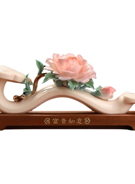 德化非遗手捏国花牡丹富贵如意