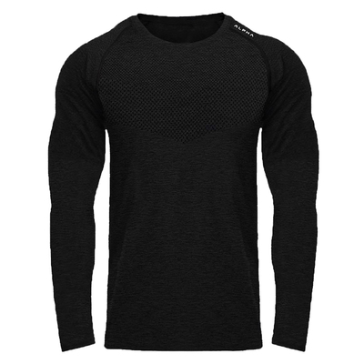 长袖速干衣弹力显肌肉男跑步t恤