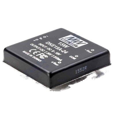 明纬12V变+-24V电源15W DKE15A -24 36-75V转±24V±313mA DD输出