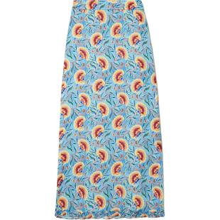 【折扣】Rabanne 褶饰花卉印花缎布超长半身裙