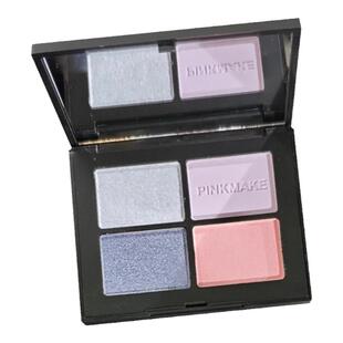春日彩色系pinkmake四色眼影蓝色哑光日常淡妆烟熏大地色pinkmakc
