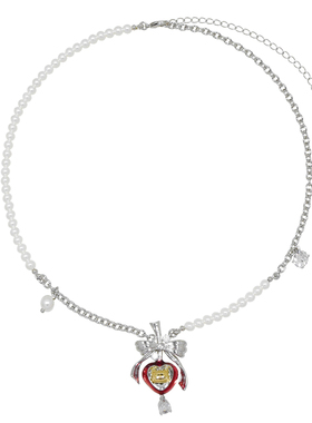 AWE穆祉丞同款红色番茄小猫项链