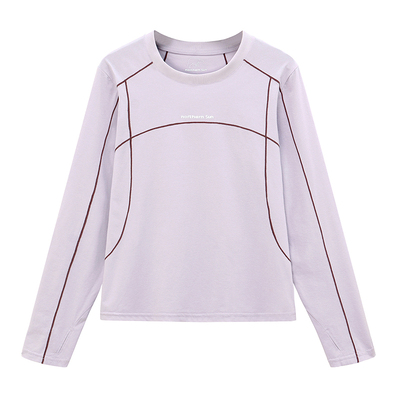 诺思山户外运动25新款女速干长袖T恤春秋圆领高弹登山攀岩5834