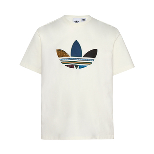 松弛感宽松运动纯棉短袖上衣T恤男新款adidas阿迪达斯官方三叶草
