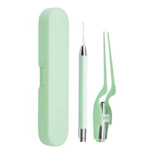 发光挖耳勺套装掏耳朵神器带灯可视工具少儿专用宝宝镊子硅胶专业