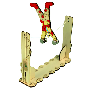 小丑走钢丝寻找重心科技小制作幼儿园儿童手工益智发明寒假作业