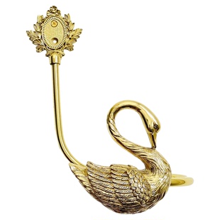 手工失蜡法天鹅动物黄铜窗帘钩墙钩窗帘绑带挂钩客厅卧室欧式美式