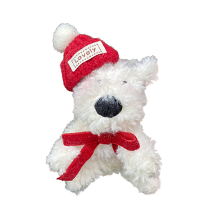 西高地汽车屏幕摆件潦草小狗车载怀挡中控屏装饰车内饰品特斯拉女