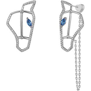 ZEGL真柳设计师925银针金戈铁马耳饰独特高级感精致耳钉小众耳环