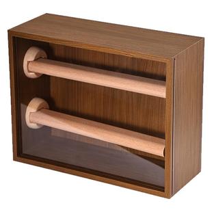 木质首饰盒胡桃木色多层收纳盒手串核桃文玩展示柜台复古摆件盒