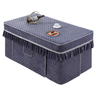 新款烤火罩加绒加厚长方形电炉罩夹棉电茶几罩套电暖炉罩取暖桌套