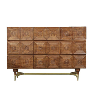 Ni尼家中古风餐边柜法式复古侘寂民宿客厅储物玄关收纳柜实木鞋柜