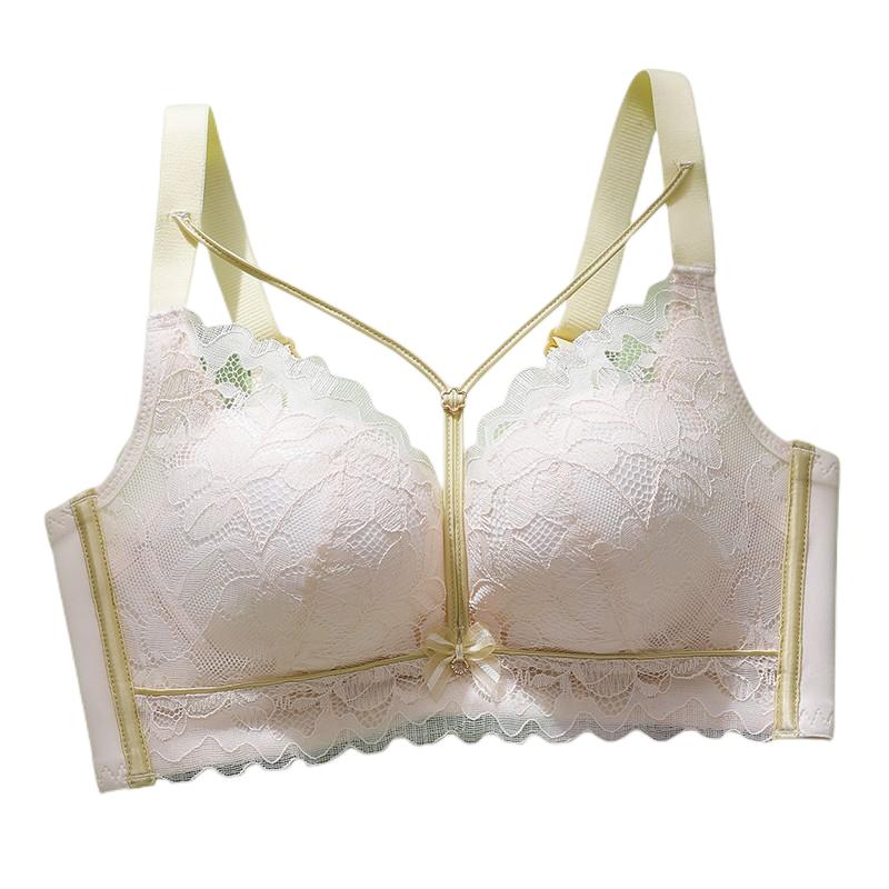无磁内衣女士无钢圈聚拢调整型中厚小胸显大收副乳防下垂胸罩上托