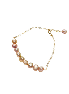 绝甜空气炫彩色14kins珍珠手链