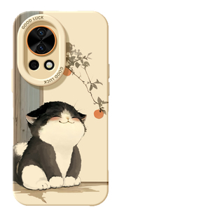 适用华为nova15手机壳女款nova12pro保护套全包novo11硅胶9防摔7se活力版14ultra柿子猫咪hi软10外nova13pro