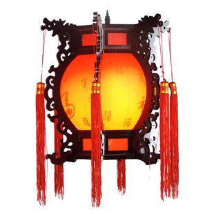 传统中式仿古宫庭吊灯餐厅古典木艺宫灯走廊灯饰阳台喜庆灯笼吊灯