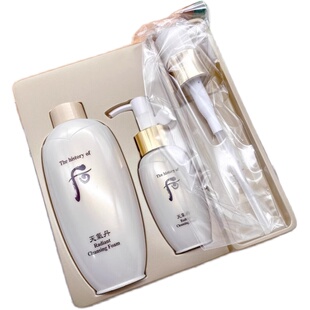 韩国whoo后天气丹洗面奶华泫洁面套盒舒缓泡沫温和不紧绷细