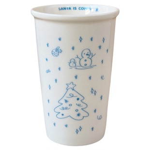 原创ins雪人马克杯陶瓷杯子带盖密封大容量咖啡杯圣诞节礼物家用