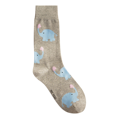 Himade卡通趣味大象图案中筒袜子