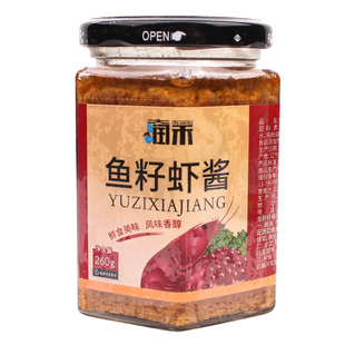 润禾鱼籽虾酱260g瓶装即食熟食海鲜酱海产罐头拌面下饭菜大连特产