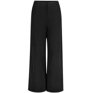 名师路秋冬新款女装直筒黑色裤子女新款显瘦百搭微喇裤女欧美