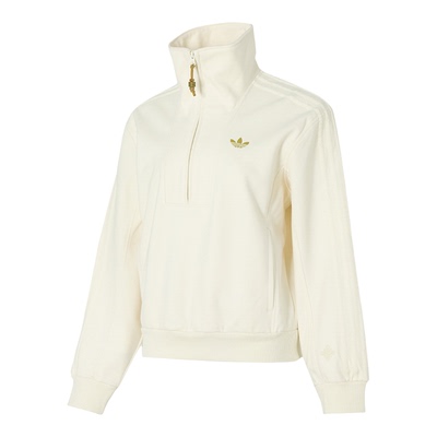 阿迪达斯女2026马年新年款三条杠运动套装卫衣套头衫 KT0725 3135