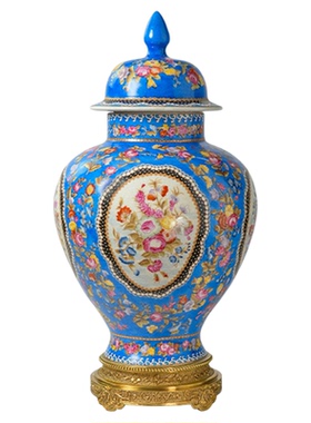 卡斯特兰法式欧式陶瓷罐陶瓷果篮