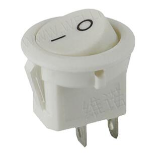 KCD11圆形船型开关小型翘板电源开关3脚两挡带灯 开孔15mm 按钮键