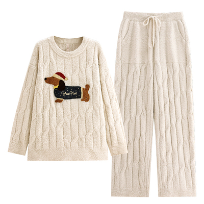 【商场同款】悦内女士半边绒睡衣