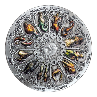 银色十二星座把玩潮流指尖硬币