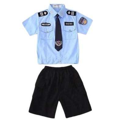 儿童警服套装男童警察玩具装备男孩演出装警官服保安衣服警装时装