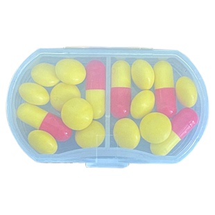 便携式药盒2格3格家用小药盒迷你收纳盒食品级塑料透明防漏密封