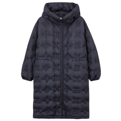 例外秋冬新款白鹅绒长款羽绒服