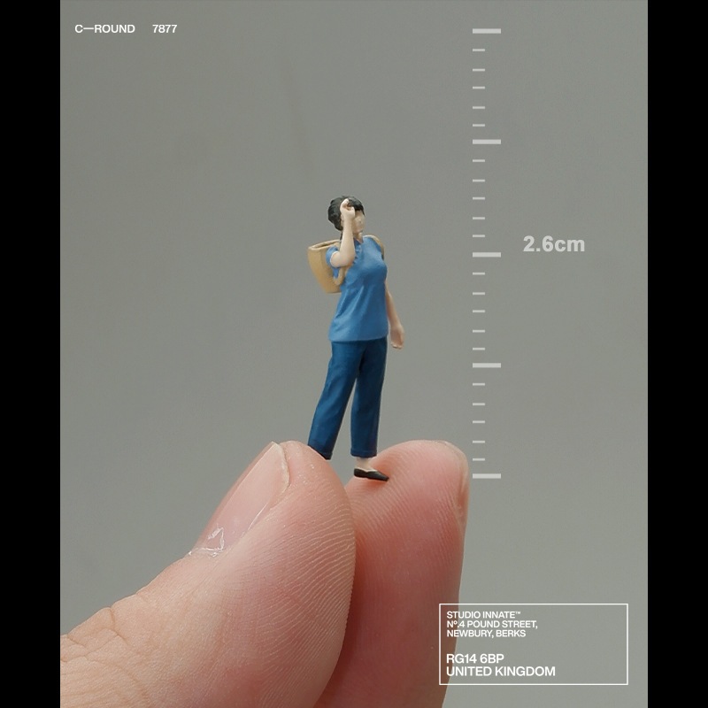 1/64采摘姑娘农耕劳作微微观人人偶装饰场景造景道具模型缩小拍摄